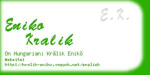 eniko kralik business card
